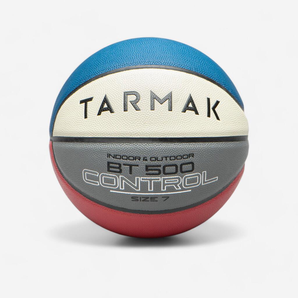 Ballon de basketball taille 7 - BT500 bleu blanc rouge